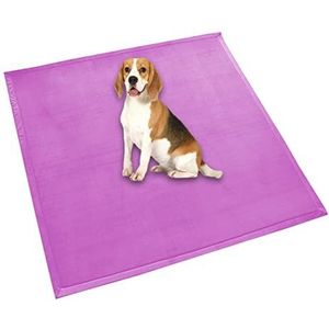 Hondenbed matras extra groot hondenkussen, zachte fleece comfortabele huisdiermat, kalmerende hondenkat slaapmat, antislip wasbaar hondenkussen (120 x 120 cm, paars)