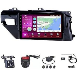 Android Autoradio Video Multimedia Speler, 9 Inch Touch Screen Radio Plug And Play Autotoebehoren met Bluetooth En Navigatie En Achteruitrijcamera Voor Toyota Hilux 2016-2018 (Size : M500S 4G+WIFI 4G