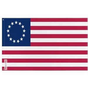 Pixelforma USA vlag met dertien sterren genaaid door Betsy Ross in verschillende maten 100% polyester print met dubbele zoom 160 x 240 cm 3. witte streep zonder oogjes