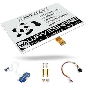 LUCKFOX 7.5-inch e-Paper with PCB, Waveshare 800 x 480 Pixel Screen, Features Low Power Consumption, 170°Wide Viewing Angle, Clear Display, for Raspberry/Jetson Nano/Nucleo, for Device Labels, etc