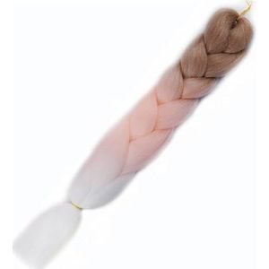 Ombre Synthetische Vlecht Haarextensies Jumbo Vlechten for Vrouwen Vlechten 24'' 100g Tweekleurige Ombre(C52)