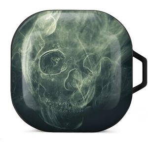 Skull Cloud And Mist Oordopjes hoesje compatibel met Samsung hard shell beschermhoes zwart stijl