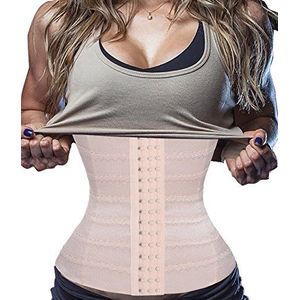 Bingrong Dames Taillevormer Sterk Vormend Buikweg Shaper Ademend Korset Shapewear Verstelbaar Taillekorset (Beige, 3XL)