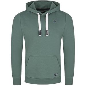 riverso Hoodie voor heren, regular fit, RIVLinus, pullover met capuchon, pullover, sweater, grijs, bruin, groen, rood, blauw, zwart, S, M, L, XL, 2XL, 3XL, 4XL, 5XL, forest green, 3XL