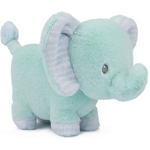 GUND Baby Safari Friends Collection pluche olifant met gong sensorisch speelgoed knuffeldier voor baby's en pasgeborenen, groenblauw, 17,8 cm