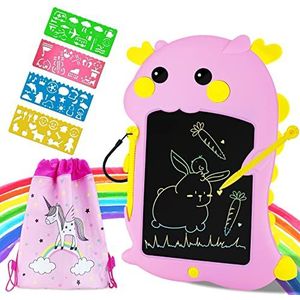 AYIDAWEDO 8.5 Inch Kleurrijke LCD Schrijven Tablet Doodle Board, Kids Dinosaurus Tekening Speelgoed, 2 3 4 5 6 7 Jaar Oud Meisje Jongen Gift-Roze