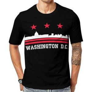 Washington, DC vlag heren korte mouw grafisch T-shirt ronde hals print casual T-shirt 3XL