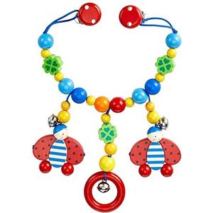 Heimess 734470 Kinderwagenketting lieveheersbeestje met clips, meerkleurig, 1 stuk (1 stuk)