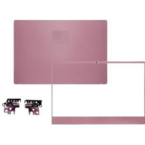 WANGHUIH Top Case LCD Achterkant Deksel & Voorrand & Schermscharnieren Compatibel met MSI Prestige 14 MS-14C1 14C2 14C4 P14 Laptop Roze