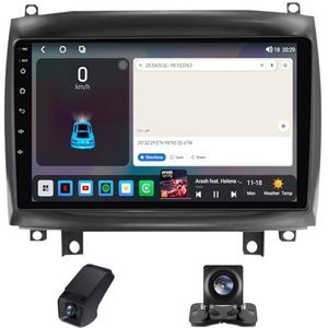 Draadloze Carplay Android 14 Autoradio 2Din geldt voor Cadillac CTS 2002-2007 SRX 2003-2009 9Inch Autoradio met GPS-navigatie/RDS-radio/DSP Achteruitkijkcamera+Stuurwielbediening(C20Pro)