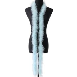 13 gram kalkoenveren boa pluizige kalkoenveren sjaal voor carnaval kerstkleding sjaal decoratie pluimen-lichtblauw