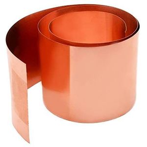 Zuiver koperen plaat, Zuiver koperfolie, metaal, koperplaat, gesneden materiaalrollen - algemeen gebruik, doe-het-zelvers of aannemers(0.15mm*100mm*1000mm)