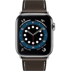 Compatibel met Apple Watch Band 38/40/41 mm 42/44/45 mm, vele kleuren van top slank leer dames heren vervangende band voor iWatch SE serie 7/6/5/4/3/2/1 (38 mm/40 mm/41 mm, sandelhout)