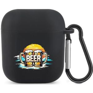 Bier Seizoen Drinken Dag Leuke Case Voor AirPods 2&1 Schokbestendige Beschermende Hoofdtelefoon Gevallen Cover Met Sleutelhanger Voor Mannen Vrouwen