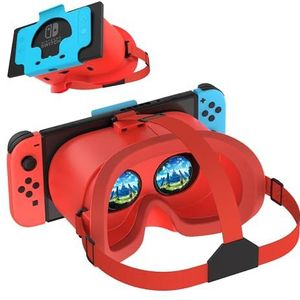 VR-headset voor Nintendo Switch & OLED-model geüpgraded, Virtual Reality VR-bril met verstelbare HD-lenzen, comfortabele hoofdband, 3D-bril voor Nintendo Switch OLED VR-games, coole dingen voor