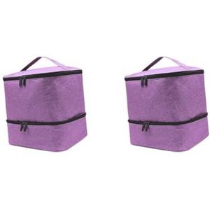 Gel Nagellak Organisatoren en Opbergdoos voor Nagellak Reizen Nail Lamp, 2 Set (Violet), 24x20.5x24cm, als beschrijving
