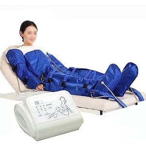 Full Body Massager Pressotherapie Massage Lymfedrainage Circulatie & Spierontspanning, Air Wave Been Luchtcompressie Massager Machine(Blue)