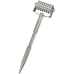 Unisex Multifunctionele Gezichtsmassage Naaldrol, Zilver Ergonomisch Gereedschap, Professioneel Veelzijdig