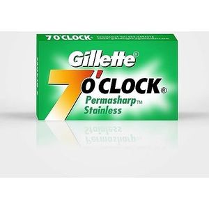 100 scheermesjes Gillette 7 o' Clock Permasharp