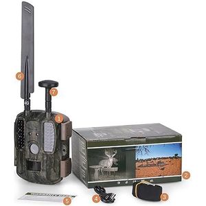 Wildcamera, Solar 4G Camera's Foto Traps Scout Wild Camera Trail GPS/E-mail/MMS/FTP/GSM Nachtzicht externe zonneladercamera 4G voor het monitoren van wilde dieren in de buitenlu(JP V and Panel)