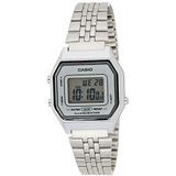 Casio Digitaal dameshorloge met roestvrijstalen armband - LA680WA, zilverkleuren, armband