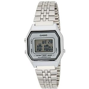 Casio Digitaal dameshorloge met roestvrijstalen armband – LA680WA, zilverkleuren, Armband