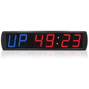 LED Gym Interval Timer Klok Tabata Fitness Digitale Wandklok Stopwatch Countdown Training Timer (Color : Blue Red, Size : X)