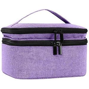 Nagellak Houder Opbergdoos Box Organizer voor 30 Fles 5-15ml Zwart, Paars, 8.4 x 6.8 x 4.9 inch, als beschrijving