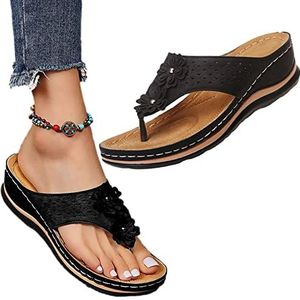 Ondersteunende slippers | Teenslippers voor dames Comfortabele teenslippers - Wandelslippers met steunzolen voor dames Xiaoxin