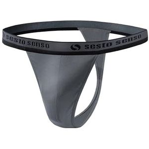Sesto Senso Heren Gstring Ondergoed 1 Pack Katoen Sexy Thong Panties L Grafiet