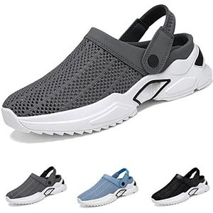 Men's Orthopedic Hollow-Out Summer Sandals,Mesh Shoes Sandals Mens,mens Orthopedic Slippers(Color:Gray,Size:EU 43)