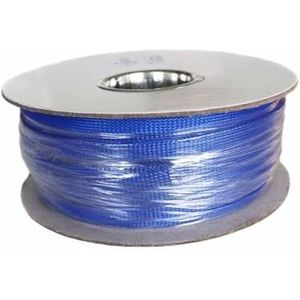 ChunLK 100M 10MM Gevlochten Uitbreidbare Mouw PET Strakke Isolatie Nylon Mouwen Bescherming Uitbreidbare Mesh Draadkous(Dark blue)