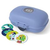 MONBENTO - Snackbox Kinderen MB Gram Infinity - Snackdoos voor Jongens en meisjes - Ideaal School/Park - Vrij van BPA - Duurzaam en veilig - Blauw