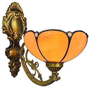 8-Inch Tiffany Stijl Wandlamp, Retro Glas In Lood Wandlamp, 1 Lamp, Landelijke Decoratieve Wandlamp, Slaapkamer, Hal, Badkamer