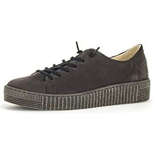 Gabor DAMES Sneakers, Vrouwen Lage Sneaker,verwisselbaar voetbed,veterschoen,straatschoen,casual schoen,Grijs (pepper) / 19,41 EU / 7.5 UK