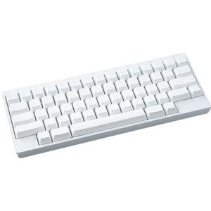 HHKB Professional Hybrid Type-S Snow-toetsenbord, wit, draadloos mechanisch 60% compact toetsenbord, draagbaar, stille toetsen, Bluetooth en USB-C, blanco keycap