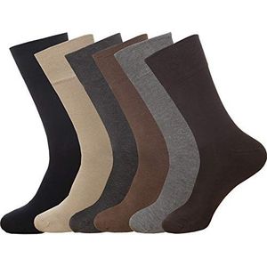 BRAND KRUZE 3 paar heren diabetische bamboe sokken extra brede pasvorm super zachte losse top zwarte sok maat UK6-11, Meerkleurig, One size