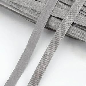 5/10 Meter 12mm Naai-elastiekband voor Sling Ondergoed Rubberen Banden BH-band Nylon Elastiek Tape Kledingaccessoires-Grijs-12mm-5 Meter