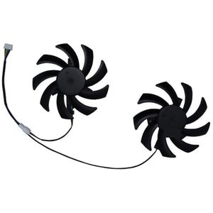 2 stuks/set, videokaartventilator, T129215SU, GPU VGA-koeler, voor MLLSE voor RTX 3060Ti 8GB, voor RX 6600, RX5600XT 6GB, grafische kaartenkoeling
