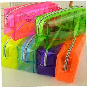 Hotaden 2 stks Candy Kleuren Potlood Doos Transparante Estuches School Meisje Kawaii Potlood Gevallen Lapis Escolar Astuccio Scuola Potlood, Groot formaat, Geel+Groen, Zoals getoond, Compact