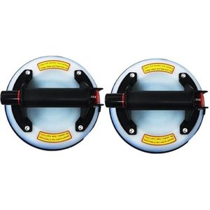 2 stuks 8 inch vacuümzuignappen for granieten en glazen tegels, handmatig heffend, draagvermogen 220 kg Stabiel tillen(G)