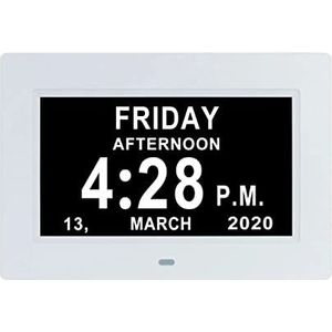 7 inch digitale klokkalender dag fotolijst LED Wekker tijd afstandsbediening muziek foto afspelen LED Klok