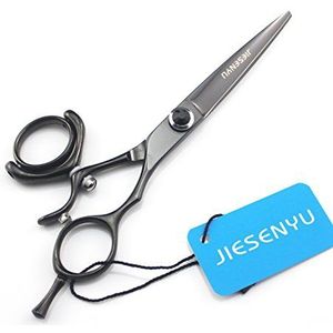 JIESENYU Professionele haarschaar - 5,5/6,0 inch kappersschaar roterende handgreep kappersschaar snijschaar roestvrij stalen schaar (6 inch)