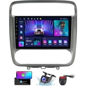 Android 13 Autoradio 9 Duim Touch Display Voor Honda Stream 1 2000-2006 Met Draadloze Carplay Android Auto/4G WiFi/FM RDS DAB+/Buletooth/Bediening op het stuur + Camera en DVR(B,NF-1)