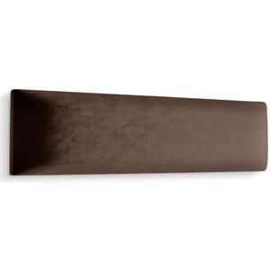 Muralo - Fluwelen Wandkussen - Bruin - 90 x 30 cm - Modern Hoofdbord