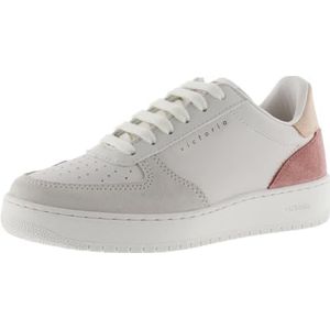 victoria Women 1258248-WOMEN Low-Top VICTORIA LEATHER EFFECT LOW TENNIS MADRID RETRO & MULTICOLOR SPLIT LEATHER PIECES CORAL 39