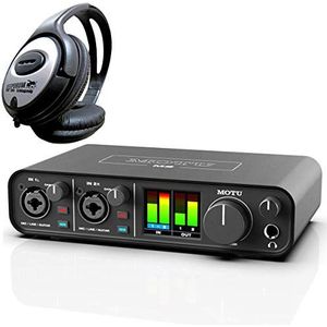 MOTU M2 USB 2-kanaals audio-interface + keepdrum hoofdtelefoon
