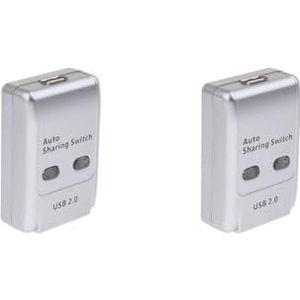 2 set 2Ports USB 2.0 Auto Sharing Switch HUB Selector Switcher voor Printer/Scanner