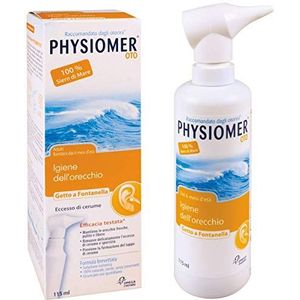 PHYSIOMER Oto Oorspray, zeeserum voor de dagelijkse reiniging en reiniging van de oren, verwijdert overtollig oorsmeer, 115 ml