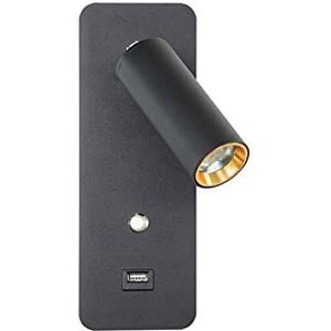 LED-fotolicht, LED Wandlampen Met Schakelaar En USB Interface Mode 7W Wit Zwart Wandlamp Armatuur Gang Gangpad Naast Verlichting Art Blaker Voor Volledige Verlichting (Color : 2700-3500K, Size : WA2